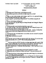 Kỳ thi học sinh giỏi cấp trường Sinh học lớp 8 - Năm học 2016-2017 - Trường THCS Vạn Xuân